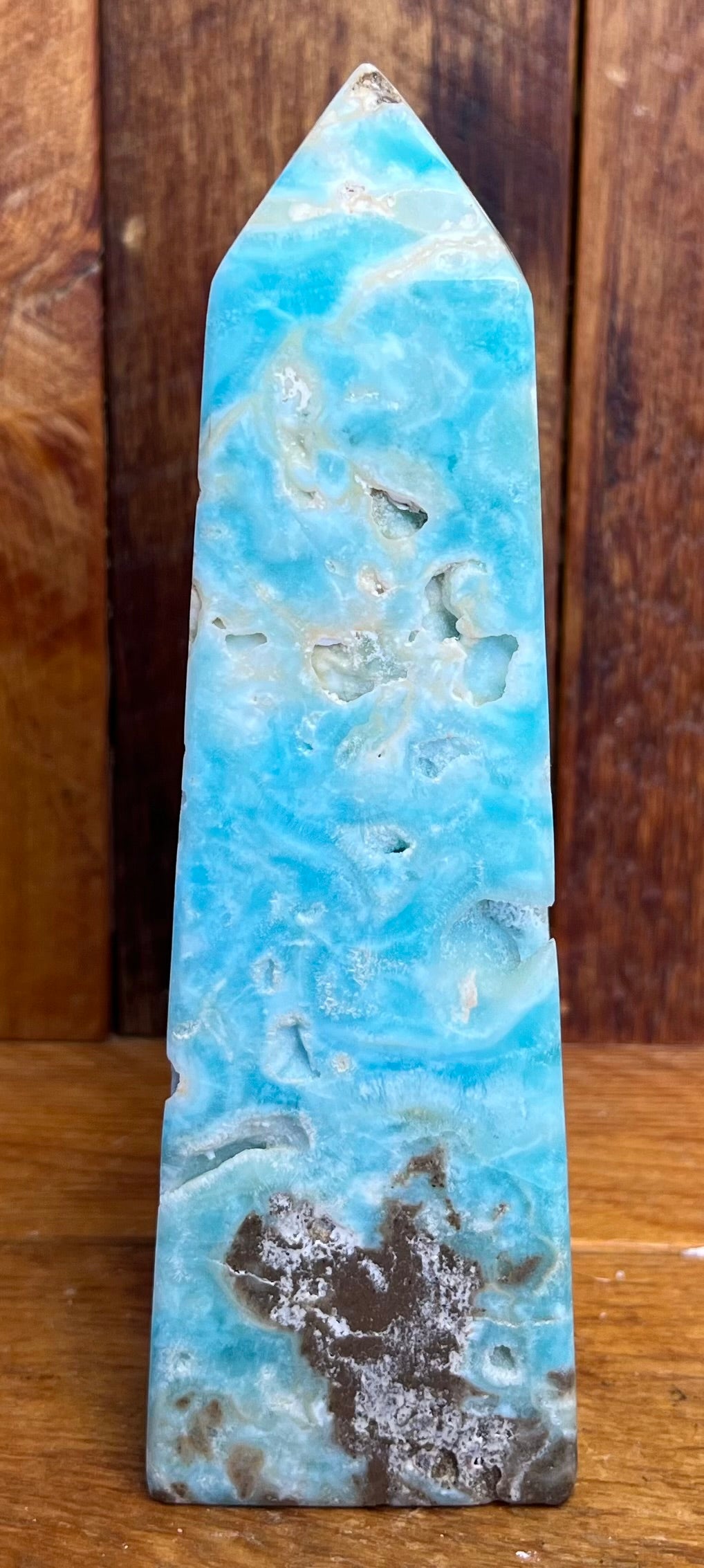 Blue Aragonite Tower (369g)