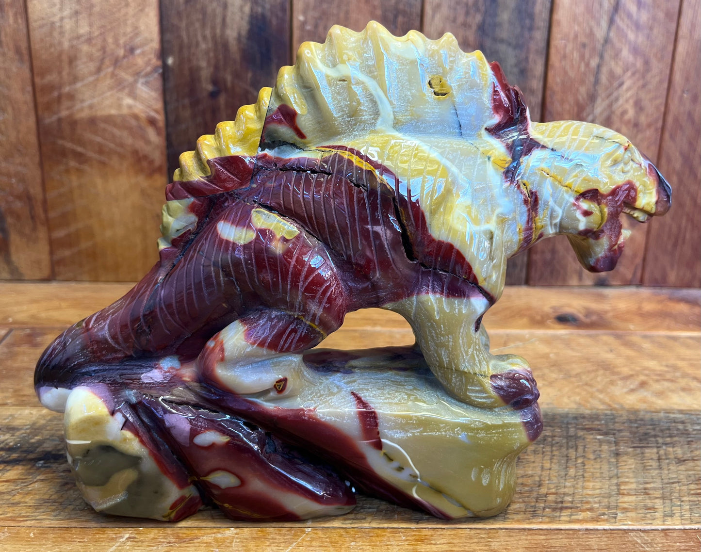 Mookaite Dinosaur Carving (1560g)