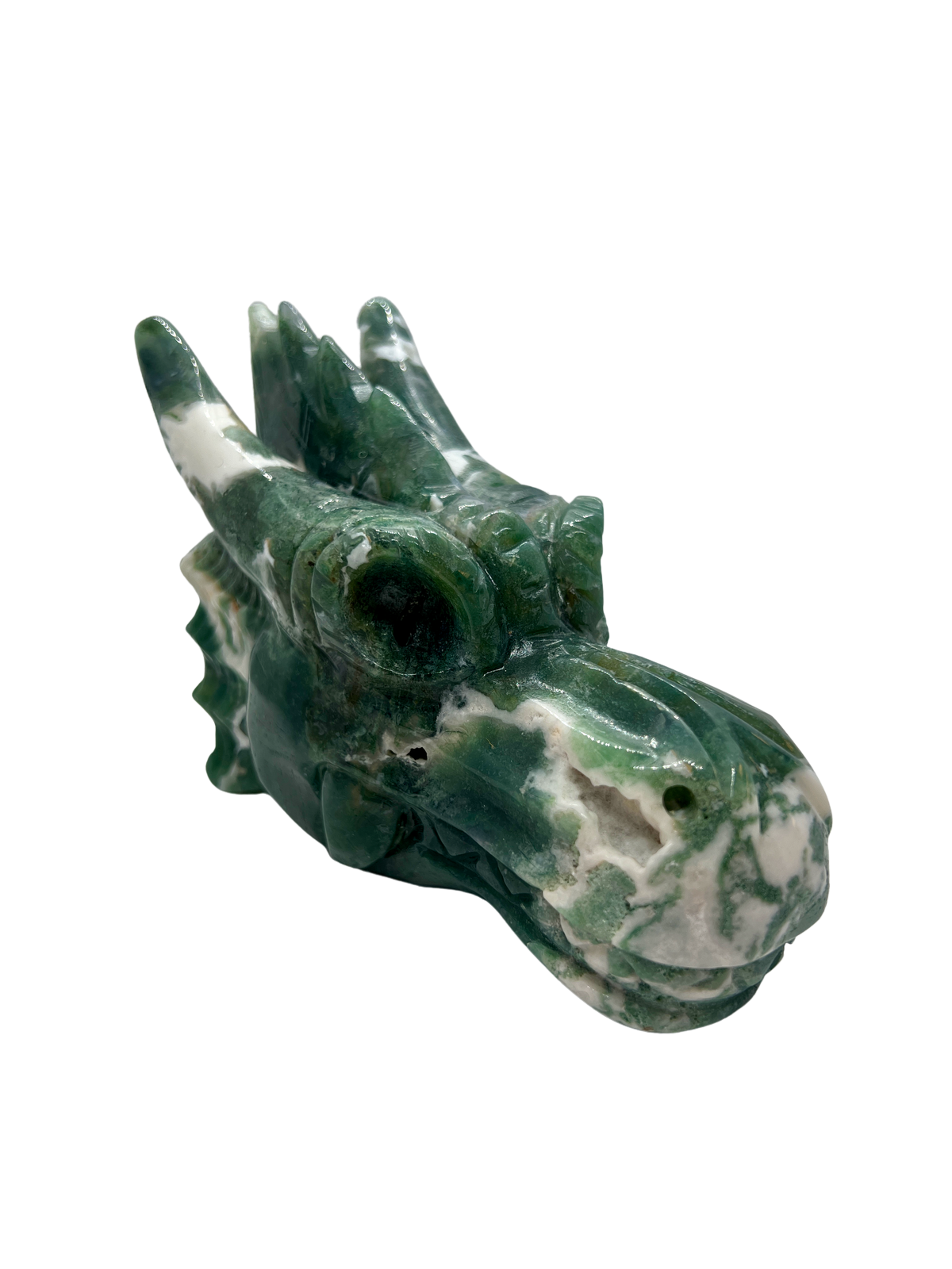 Moss Agate Dragon Head (1.1kg)