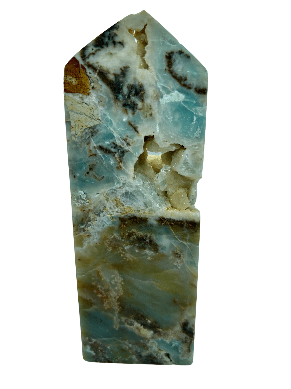 Caribbean Calcite Druzy Tower (1441g)