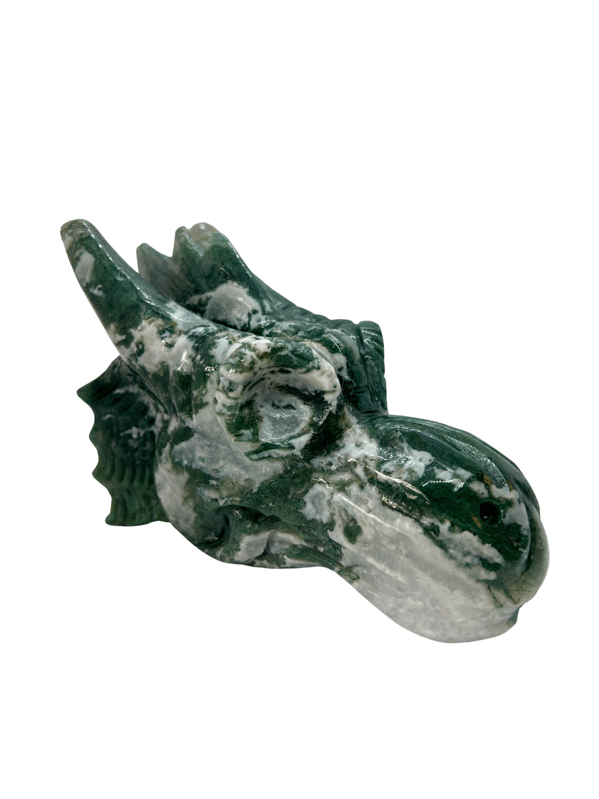 Moss Agate Dragon Head (1kg)