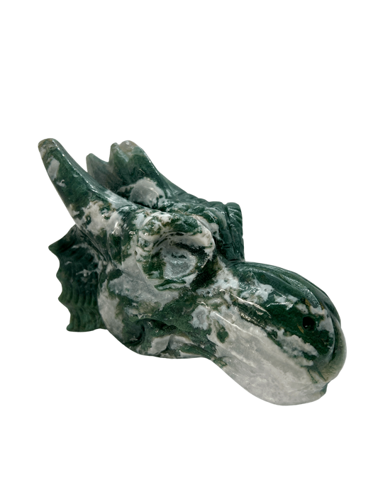 Moss Agate Dragon Head (1kg)