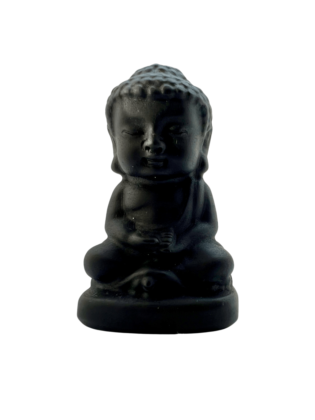 Black Obsidian Carving - Miniature Buddha